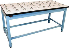 Proline - 60 Wide x 30" Deep x 30" High, Plastic Laminate Workbench - T-Molded Edge, Fixed Legs, Blue - Eagle Tool & Supply