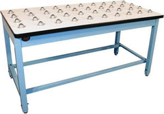 Proline - 60 Wide x 36" Deep x 30" High, Plastic Laminate Workbench - T-Molded Edge, Fixed Legs, Blue - Eagle Tool & Supply
