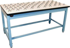 Proline - 60 Wide x 30" Deep x 30" High, Plastic Laminate Workbench - T-Molded Edge, Fixed Legs, Blue - Eagle Tool & Supply