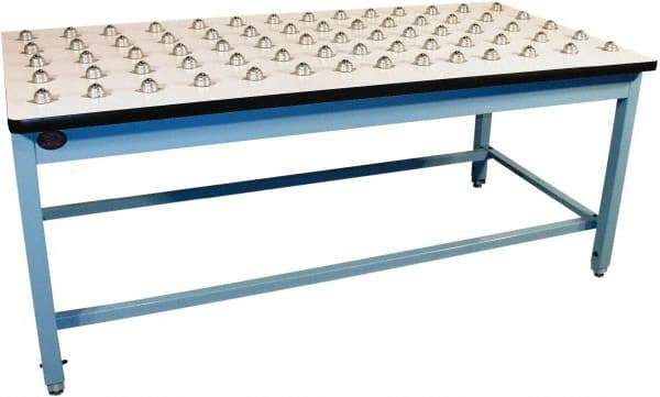 Proline - 72 Wide x 30" Deep x 30" High, Plastic Laminate Workbench - T-Molded Edge, Fixed Legs, Blue - Eagle Tool & Supply