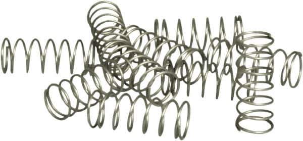 Acorn Engineering - 1/4" OD, 0.02" Wire, 0.65" Free Length, Compression Spring - 2.6 Lb Spring Rating, Stainless Steel - Eagle Tool & Supply