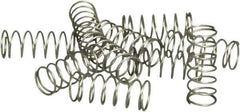 Acorn Engineering - 1/4" OD, 0.02" Wire, 0.65" Free Length, Compression Spring - 2.6 Lb Spring Rating, Stainless Steel - Eagle Tool & Supply