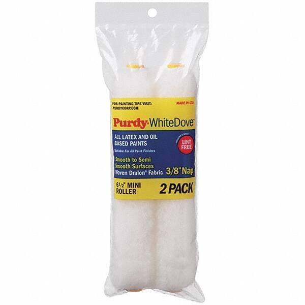 Purdy - 3/8" Nap, 6-1/2" Wide Paint Roller Cover - Smooth to Semi-Smooth Texture, Dralon - Eagle Tool & Supply