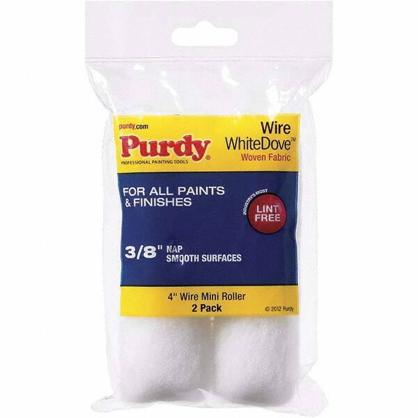 Purdy - 3/8" Nap, 4" Wide Paint Roller Cover - Smooth to Semi-Smooth Texture, Dralon - Eagle Tool & Supply