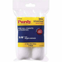 Purdy - 3/8" Nap, 4" Wide Paint Roller Cover - Smooth to Semi-Smooth Texture, Dralon - Eagle Tool & Supply