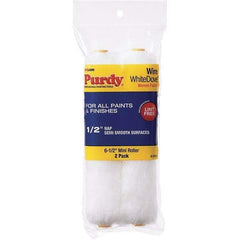Purdy - 1/2" Nap, 6-1/2" Wide Paint Roller Cover - Smooth to Semi-Smooth Texture, Dralon - Eagle Tool & Supply