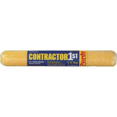 Purdy - 1/2" Nap, 18" Wide Paint Roller Cover - Smooth to Semi-Smooth Texture, Polyester - Eagle Tool & Supply