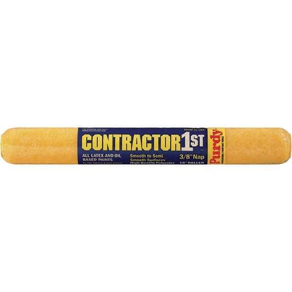 Purdy - 3/8" Nap, 18" Wide Paint Roller Cover - Smooth to Semi-Smooth Texture, Polyester - Eagle Tool & Supply