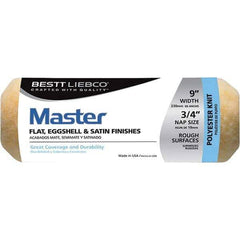 Bestt-Liebco - 3/4" Nap, 9" Wide Paint Roller Cover - Smooth Texture, Polyester - Eagle Tool & Supply