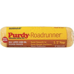 Purdy - 1/2" Nap, 9" Wide Paint Roller Cover - Semi-Smooth to Extra-Rough Texture, 50/50 Polyester & Wool Blend - Eagle Tool & Supply