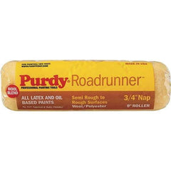 Purdy - 3/4" Nap, 9" Wide Paint Roller Cover - Semi-Smooth to Extra-Rough Texture, 50/50 Polyester & Wool Blend - Eagle Tool & Supply