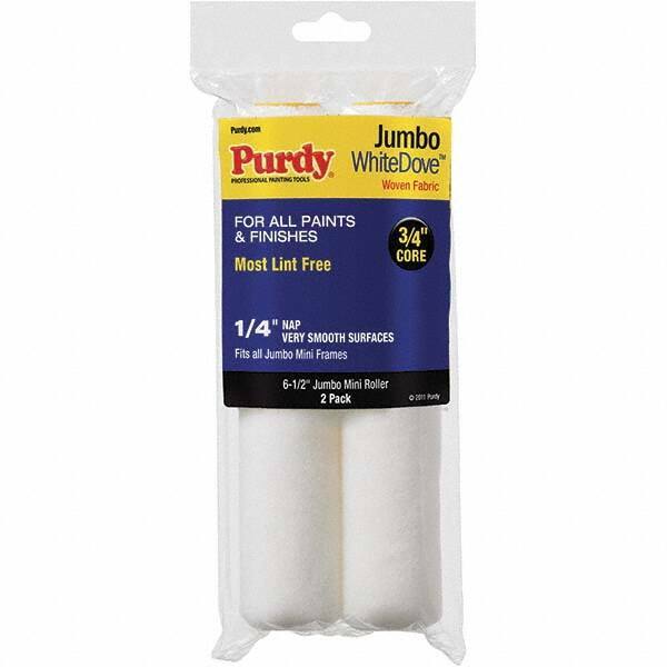 Purdy - 1/4" Nap, 6-1/2" Wide Paint Roller Cover - Smooth to Semi-Smooth Texture, Dralon - Eagle Tool & Supply