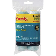 Purdy - 1/4" Nap, 4-1/2" Wide Paint Roller Cover - Smooth Texture, Woven Mohair - Eagle Tool & Supply