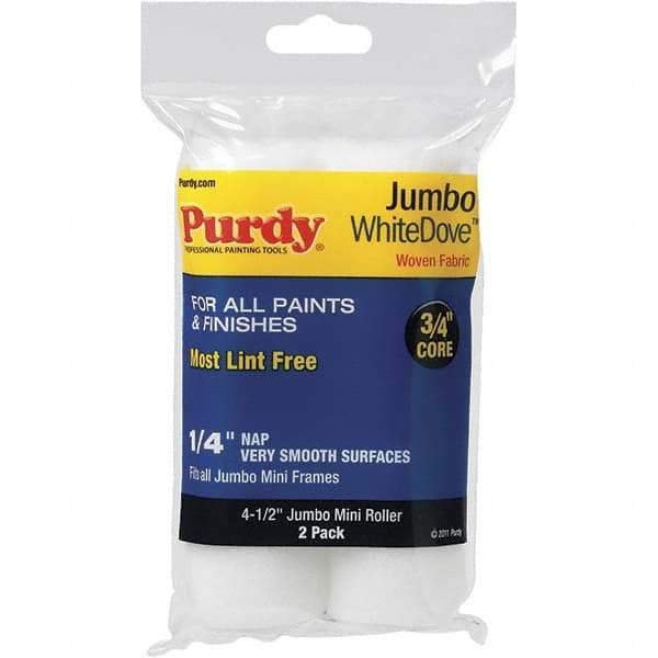 Purdy - 1/4" Nap, 4-1/2" Wide Paint Roller Cover - Smooth to Semi-Smooth Texture, Dralon - Eagle Tool & Supply
