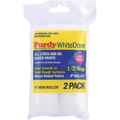 Purdy - 1/2" Nap, 4" Wide Paint Roller Cover - Smooth to Semi-Smooth Texture, Dralon - Eagle Tool & Supply
