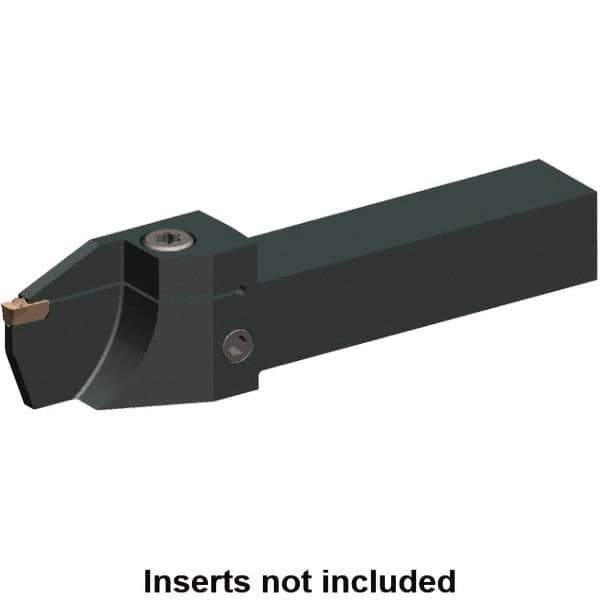 Kennametal - External Thread, 1.26" Max Depth of Cut, 4mm Min Groove Width, 6" OAL, Left Hand Indexable Grooving Cutoff Toolholder - 4 Seat Size, 1" Shank Height x 1" Shank Width, EG0400M04P04 Insert Style, EVSC-T Toolholder Style, Series Beyond Evolution - Eagle Tool & Supply