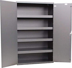 Valley Craft - 4 Shelf Base Storage Cabinet - Steel, 48" Wide x 24" Deep x 84" High, Gray - Eagle Tool & Supply