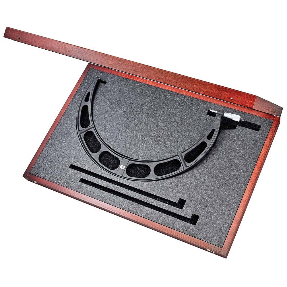 Starrett - Mechanical Outside Micrometers; Minimum Measurement (Inch): 18 ; Minimum Measurement (Decimal Inch): 18 ; Maximum Measurement (Decimal Inch): 19.0000 ; Graduation (Decimal Inch): 0.001 ; Features: Starrett Satin Chrome Finish - No Glare - Exact Industrial Supply