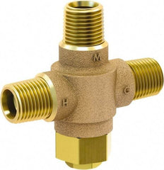 Acorn Engineering - 1/2" Pipe, 125 Max psi, Lead Free Brass Water Mixing Valve & Unit - 4.5 GPM at 45 psi Flow Rate, NPT End Connections - Eagle Tool & Supply
