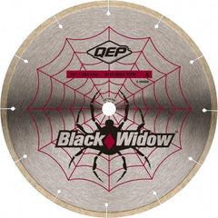 QEP - 10" Diam, 5/8" Arbor Hole Diam, Wet & Dry Cut Saw Blade - Diamond-Tipped, Smooth Action, Standard Round Arbor - Eagle Tool & Supply