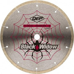 QEP - 8" Diam, 5/8" Arbor Hole Diam, Wet & Dry Cut Saw Blade - Diamond-Tipped, Smooth Action, Standard Round Arbor - Eagle Tool & Supply