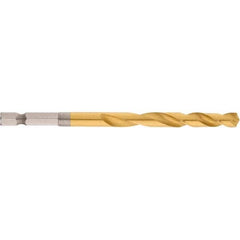 Milwaukee Tool - 9/32" High Speed Steel, 135° Point, Hex Shank Maintenance Drill Bit - Eagle Tool & Supply