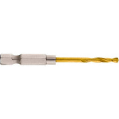 Milwaukee Tool - 1/8" High Speed Steel, 135° Point, Hex Shank Maintenance Drill Bit - Eagle Tool & Supply