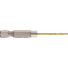 Milwaukee Tool - 1/16" High Speed Steel, 135° Point, Hex Shank Maintenance Drill Bit - Eagle Tool & Supply