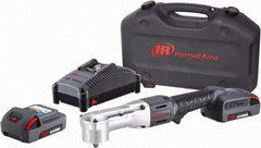 Ingersoll-Rand - 3/8" Drive 20 Volt Angled Cordless Impact Wrench & Ratchet - 1,900 RPM, 3,000 BPM, 180 Ft/Lb Torque, 2 Lithium-Ion Batteries Included - Eagle Tool & Supply