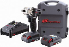 Ingersoll-Rand - 1/2" Drive 20 Volt Pistol Grip Cordless Impact Wrench & Ratchet - 1,900 RPM, 2,800 BPM, 160 Ft/Lb Torque, 2 Lithium-Ion Batteries Included - Eagle Tool & Supply