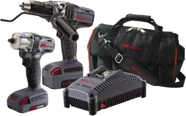 Ingersoll-Rand - 20 Volt Cordless Tool Combination Kit - Includes 1/2" Impact Wrench & 1/2" Drill/Driver, Lithium-Ion Battery Included - Eagle Tool & Supply