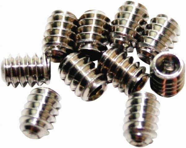 Acorn Engineering - #6-32, 3/16" Long, Flat Point Set Screw - Grade 18-8 Stainless Steel - Eagle Tool & Supply