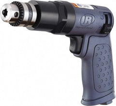 Ingersoll-Rand - 1/4" Reversible Keyed Chuck - Pistol Grip Handle, 1,875 RPM, 16.2 CFM, 0.25 hp, 90 psi - Eagle Tool & Supply