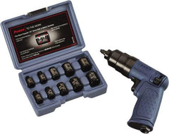 Ingersoll-Rand - 1/4" Drive, 14,500 RPM, 55 Ft/Lb Torque Impact Wrench Set - Pistol Grip Handle, 3,650 IPM, 13 CFM, 90 psi, 1/4" NPTF Inlet - Eagle Tool & Supply