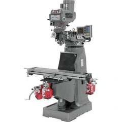 Jet - 9 x 49" 3 hp 230/460V Variable Speed Pulley Control 3 Phase Knee Milling Machine - Eagle Tool & Supply