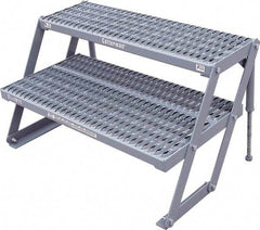 Cotterman - 23" 2 Step Platform - Work Platform, 800 Lb Capacity, 38" Base Width x 21" Base Depth - Eagle Tool & Supply