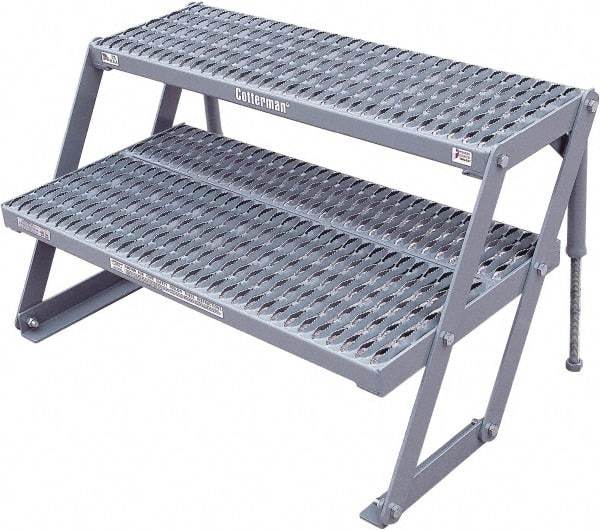 Cotterman - 23" 2 Step Platform - Work Platform, 800 Lb Capacity, 26" Base Width x 21" Base Depth - Eagle Tool & Supply