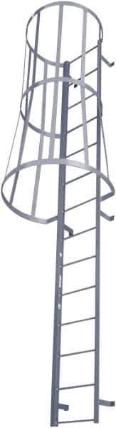 Cotterman - 275" 25 Step Fixed Ladder - Dock Ladder, 300 Lb Capacity, 39" Base Width x 40" Base Depth - Eagle Tool & Supply