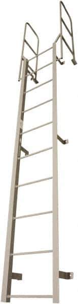 Cotterman - 98" 5 Step Fixed Ladder - Dock Ladder, 300 Lb Capacity, 27" Base Width x 18" Base Depth - Eagle Tool & Supply