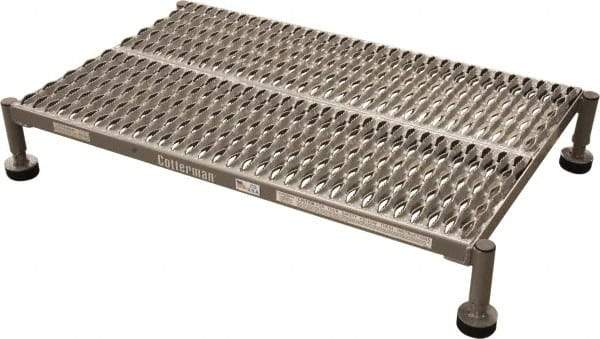 Cotterman - 15" 1 Step Platform - Work Platform, 800 Lb Capacity, 48" Base Width x 24" Base Depth, Grip Strut - Eagle Tool & Supply