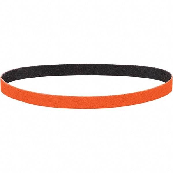 Dynabrade - 1-1/2" Wide x 30" OAL, 80 Grit, Ceramic Abrasive Belt - Ceramic, Coated, Y Weighted Cloth Backing, Wet/Dry - Eagle Tool & Supply