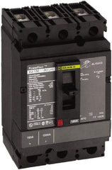 Square D - 80 Amp, 250 VDC, 600 VAC, 3 Pole, Panel Mount Molded Case Circuit Breaker - Thermal Magnetic Trip, 14-3/0 AWG, 87.4mm Deep x 162.6mm High x 104.7mm Wide - Eagle Tool & Supply