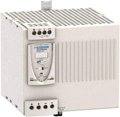 Schneider Electric - 480 Watt, 20 Amp, 100 to 120 VAC, 200 to 240 VAC Input, 24 VDC Output, DIN Rail Power Supply - Screw Connection, 165mm Wide x 155mm Deep x 143mm High, 88-100% Efficiency, Green LED Output, Red LED Output - Eagle Tool & Supply