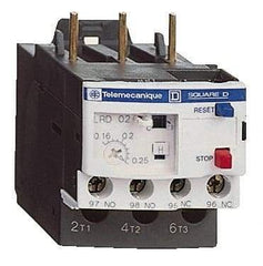 Schneider Electric - 0.1 to 0.16 Amp, 690 VAC, Thermal IEC Overload Relay - Trip Class 10A, For Use with LC1D09 and LC1D38 - Eagle Tool & Supply