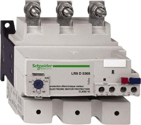 Schneider Electric - 90 to 150 Amp, 690 Volt, Thermal IEC Overload Relay - Trip Class 10 and 10A, For Use with LC1D115, LC1D150 and NSX Circuit Breaker - Eagle Tool & Supply