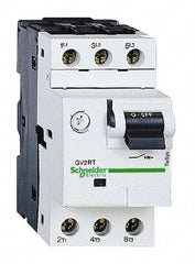 Schneider Electric - 10 Amp, 690 VAC at 50/60 Hz, 3 Pole, Bolt On, Clip Motor Circuit Breaker - Thermal Magnetic Trip, Multiple Breaking Capacity Ratings, 78mm Deep x 89mm High x 45mm Wide - Eagle Tool & Supply