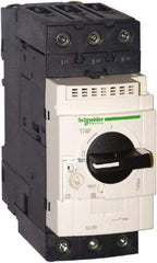 Schneider Electric - 40 Amp, 690 VAC at 50/60 Hz, 3 Pole, Bolt On, Clip Motor Circuit Breaker - Thermal Magnetic Trip, Multiple Breaking Capacity Ratings, 136mm Deep x 132mm High x 55mm Wide - Eagle Tool & Supply