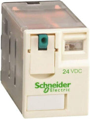 Schneider Electric - 3,000 VA Power Rating, Electromechanical Plug-in General Purpose Relay - 12 Amp at 250/277 VAC & 28 VDC, 6 Amp at 250 VAC & 28 VDC, 2CO, 24 VDC - Eagle Tool & Supply