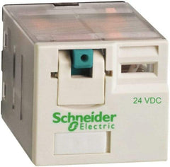 Schneider Electric - 3,750 VA Power Rating, Electromechanical Plug-in General Purpose Relay - 15 Amp at 250 VAC & 28 VDC, 3CO, 24 VDC - Eagle Tool & Supply