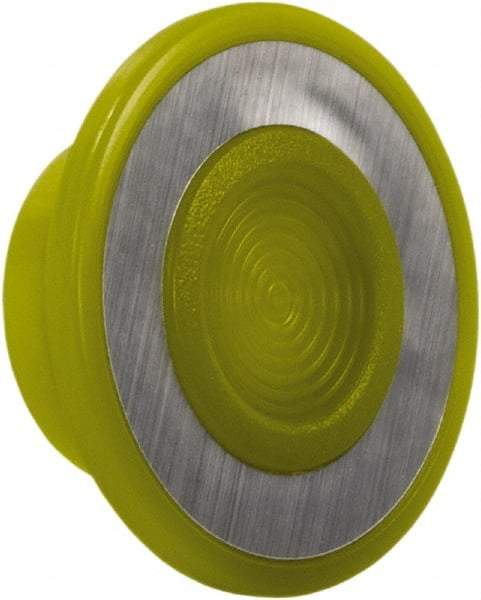 Schneider Electric - Extended Mushroom Head Pushbutton Switch Cap - Yellow, Illuminated - Eagle Tool & Supply